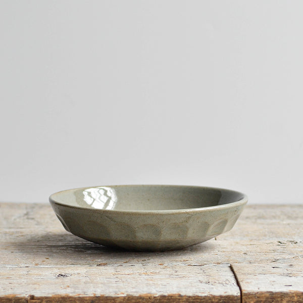 Stoneware Ceramic, Facet Pasta Bowl, Celadon - Nom Living