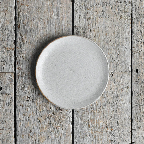 Nom Living - Stoneware Dessert Plate, Snow White, Single