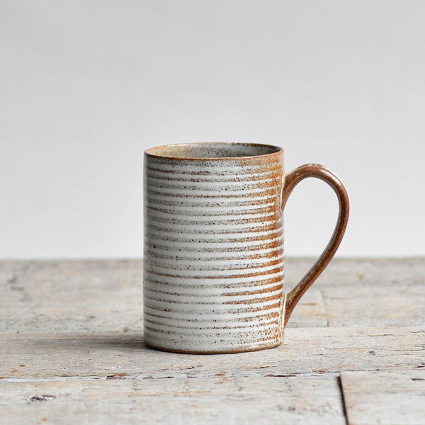 Stoneware Tin Can Mug, Rust, Tea, Coffee, Hot Chocolate - Nom Living