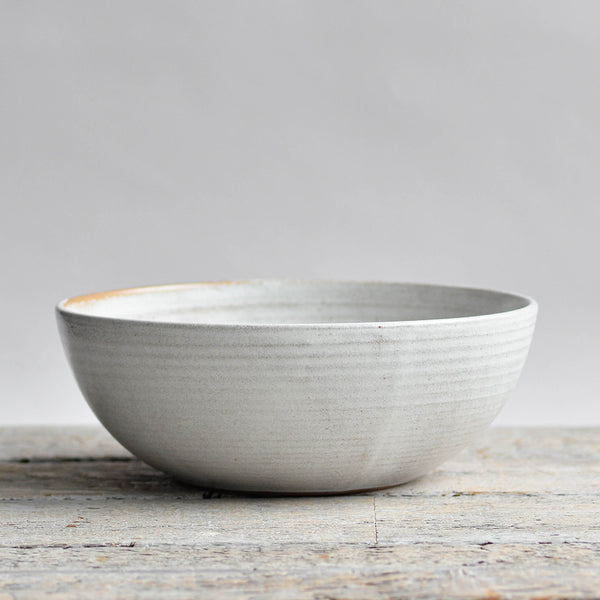 Ceramic Salad Bowl, Large, Snow White, Single - Nom Living