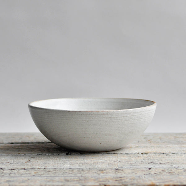 Ceramic Soup Bowl, Large, Snow White, Single - Nom Living