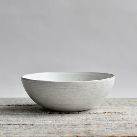 Hand Thrown Soup Bowl, Snow White