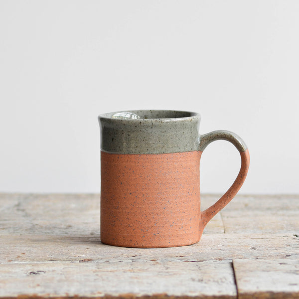 Stoneware Tea Mug, Celadon Grey, Unglazed, Tea, Coffee, Hot chocolate - Nom Living