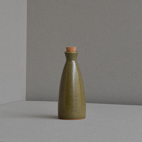 Stoneware Oil Bottle, Small, Green