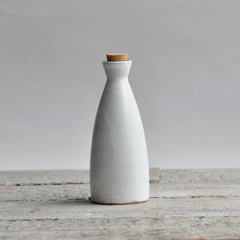 Stoneware Oil Bottle, Small, Snow White