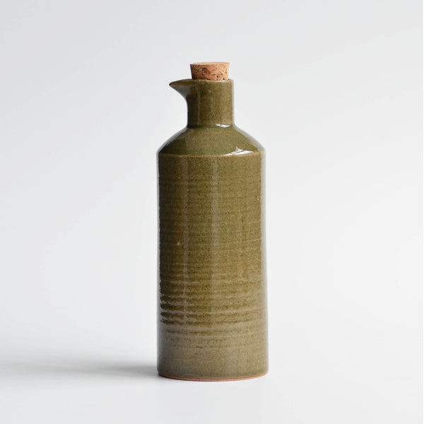 Stoneware Oil Pourer, Large, Green