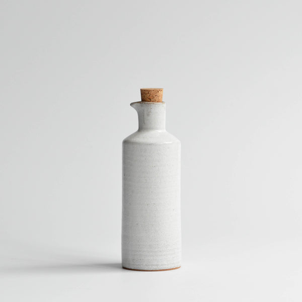 Stoneware Oil Pourer, Small, Snow White