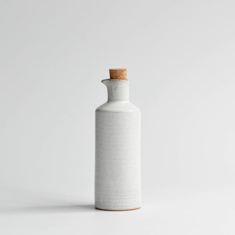 Stoneware Oil Pourer, Small, Snow White