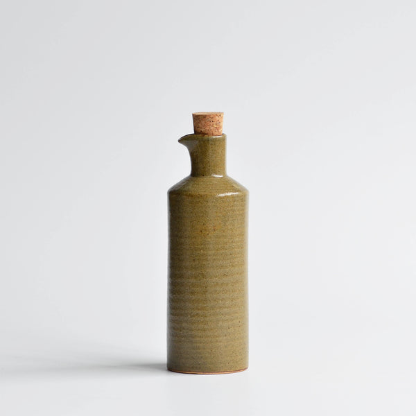 Stoneware Oil Pourer, Small, Green
