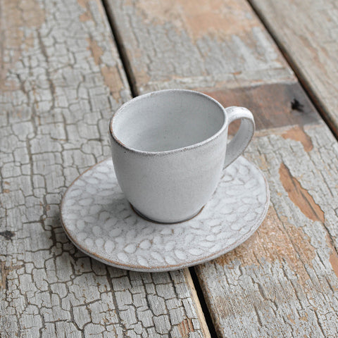 Oval Teacup & Saucer, Snow White