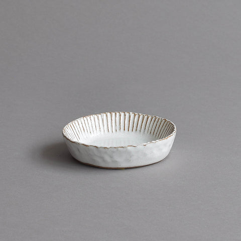 Mini Fluted Dish, Snow White