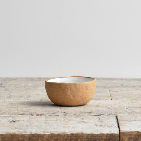 Rustic Pinch Bowl, Snow White Unglazed