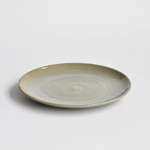 Spiral Dinner Plate – Brushed Celadon