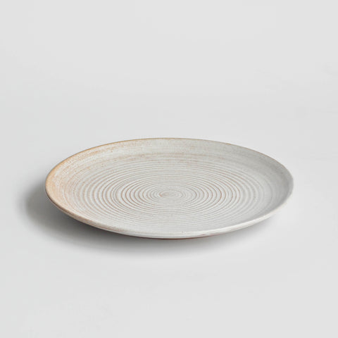 Spiral Dinner Plate – Snow White