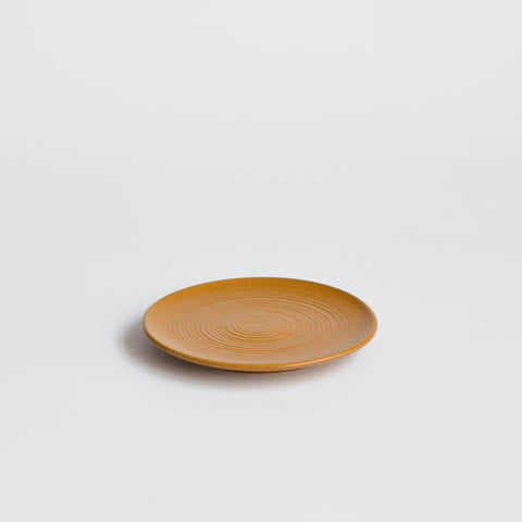 Spiral Bread and Butter Side Plate, Ochre