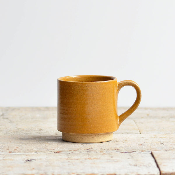 Nom Living - Stackable Ceramic Coffee Mug, Yellow Ochre Brown
