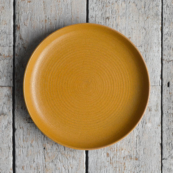 Ceramic Stackable Dinner Plate, Ochre Yellow - Nom Living
