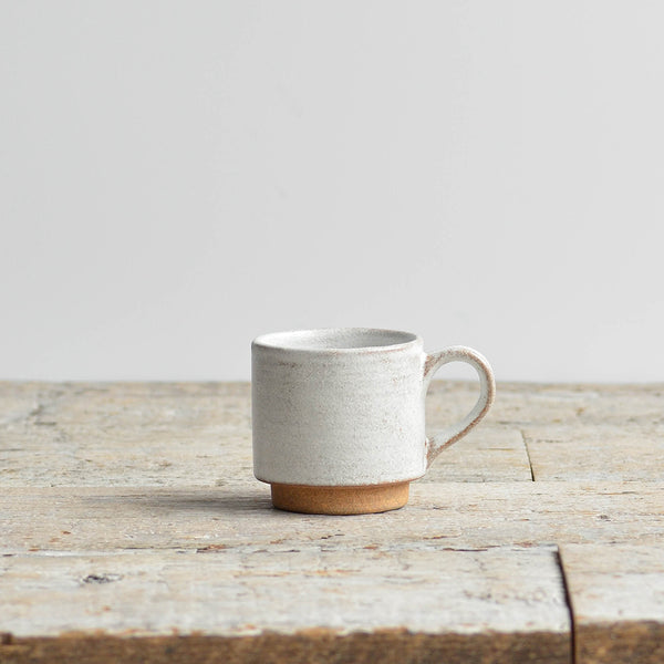 Stoneware Stackable Espresso Cup, White - Nom Living