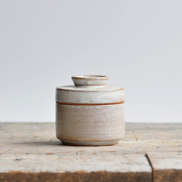 Ceramic Storage Lidded Jar, Medium, White - Nom Living