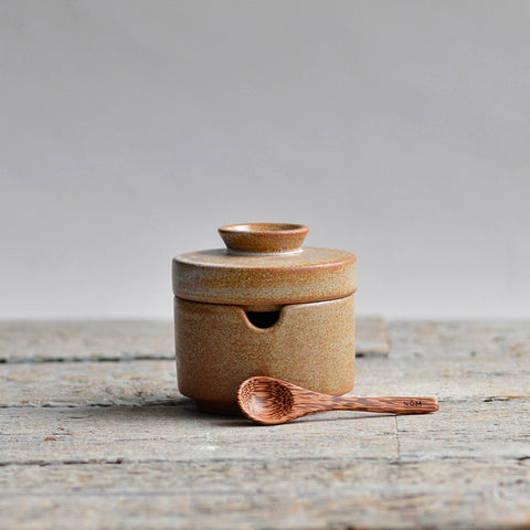 Sugar Bowl with Spoon, Rust