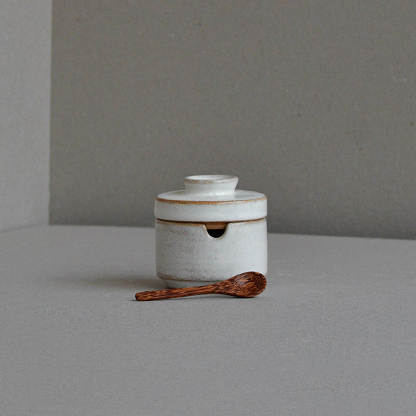 Stoneware ceramic Sugar Jar container, Snow White - Nom Living
