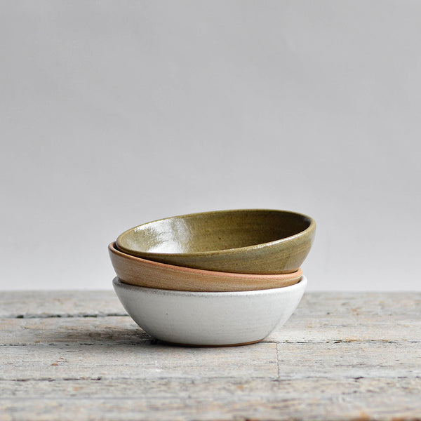 Ceramic Tapas Bowl, Small, Mixed Set of Three - Nom Living