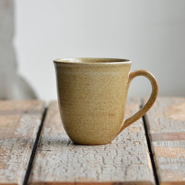 Stoneware Hand Thrown Tulip Mug, Sand - Nom Living