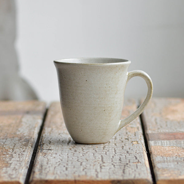 Stoneware Hand Thrown Tulip Mug, Sand Light - Nom Living