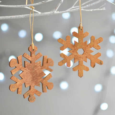 Cinnamon Wood Snowflake Decoration