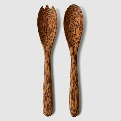 Large Salad Servers, Coconut Palm Wood