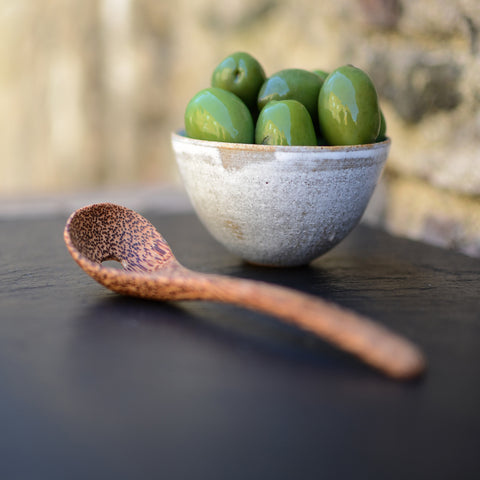 Slotted Olive Spoon, Coconut Palm Wood