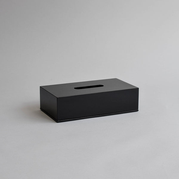 Rectangular Tissue Box, Shiny Black - Nom Living