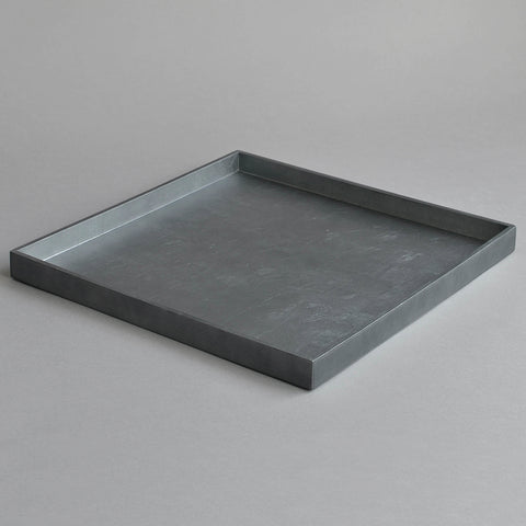 Large Square Serving Tray, Matt Smoke Grey