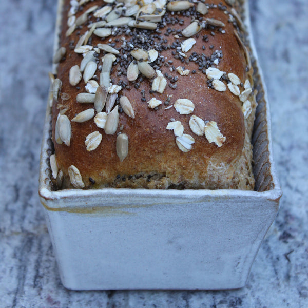 Rectangular Fluted Loaf Mould, Small Snow White