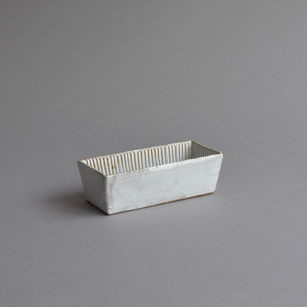Rectangular Fluted Loaf Mould, Small Snow White