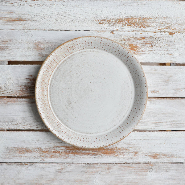 Nom Living Rustic Stoneware Urchin Side Plate, Snow White Thin