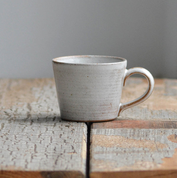 Stoneware Coffee Cup, Snow White, Americano, Cappuccino, Glaze - Nom Living