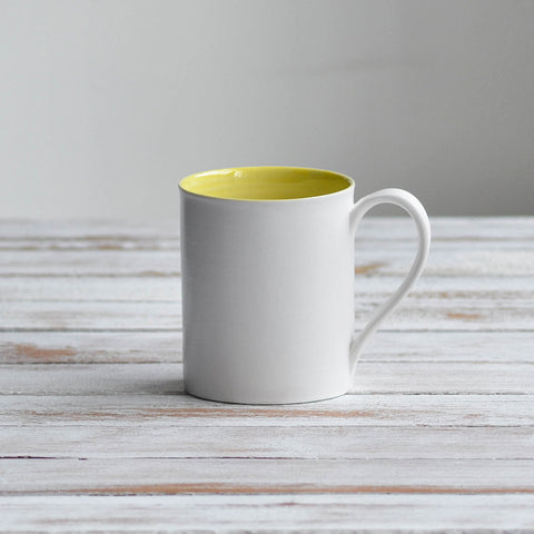 Colourful Mug, Yellow & White