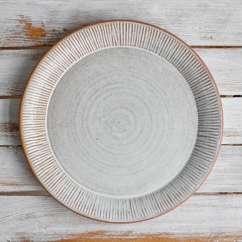 Forest Dinner Plate, Unglazed Rim