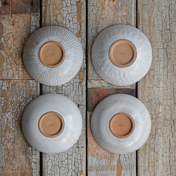 Nom Living - Stoneware Pasta Bowl, Mixed Set of Four, Top View