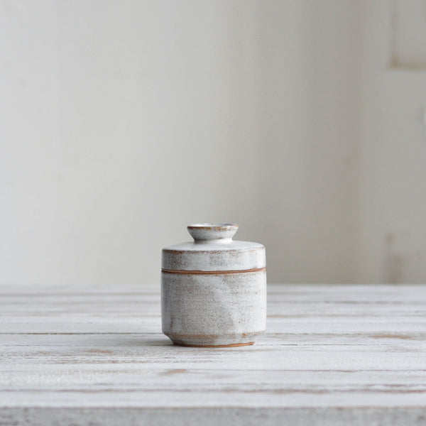 Stoneware ceramic Spice Jar container, Snow White - Nom Living