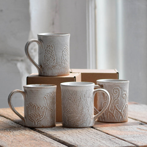 Stoneware Seasons Mug, Set of Four